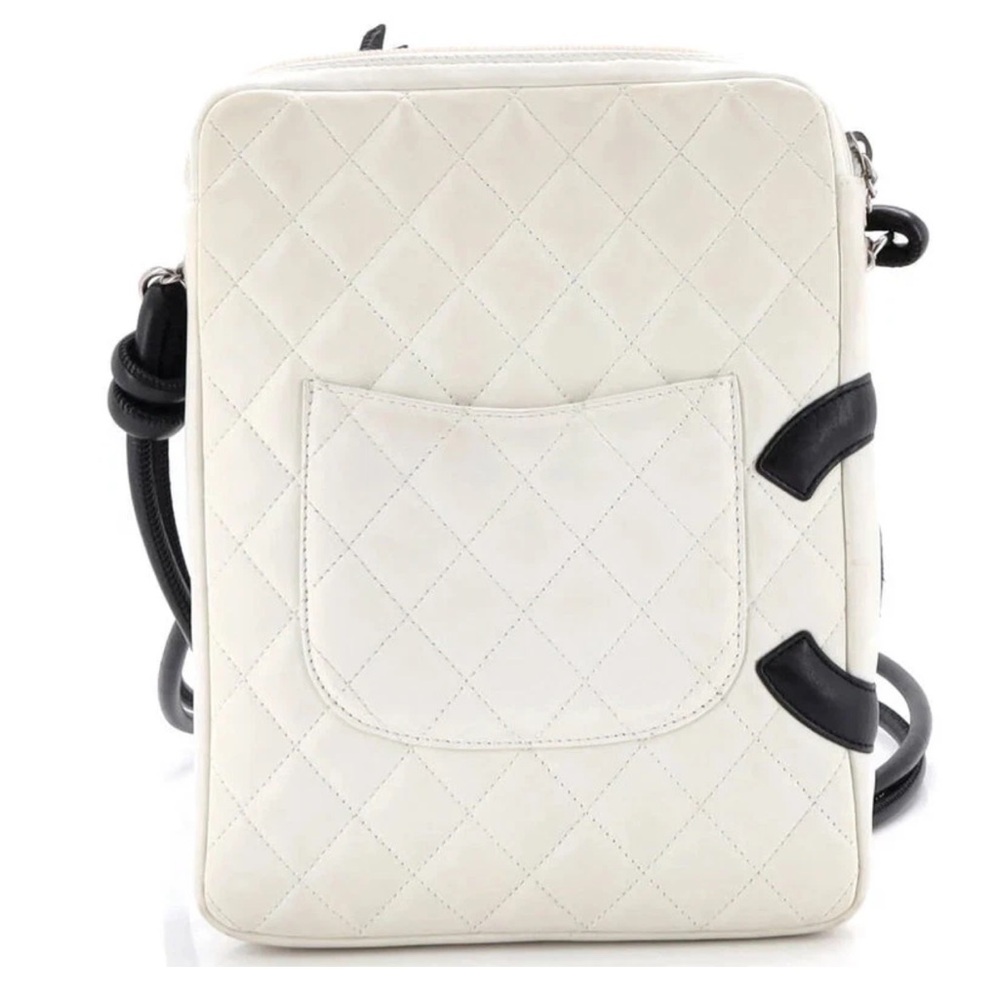 Chanel 🔥 Quilted CC Large Cambon Crossbody Shoulder Black White Great Condition - Picture 2 of 14